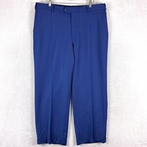 VTG Davinci Loro Piana Pants Mens 37x30 Blue Wool Luxury Old Money Preppy Italy